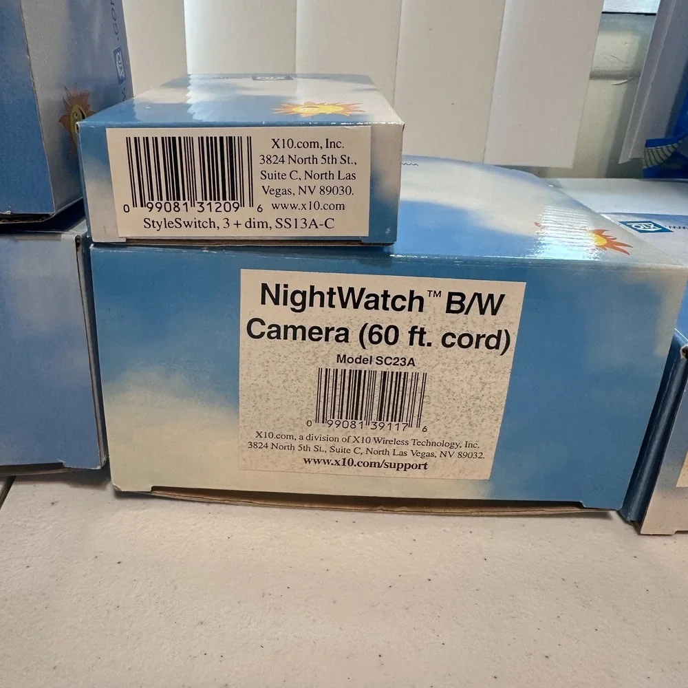 X10 Security Camera Lot Blue Ninja Pan Tilt NightWatch Motion Sensor